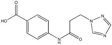 4-[3-(1H-1,2,4-triazol-1-yl)propanamido]benzoic acid Struktur