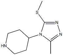 4-[3-methyl-5-(methylthio)-4H-1,2,4-triazol-4-yl]piperidine Struktur