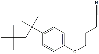 4-[4-(2,4,4-trimethylpentan-2-yl)phenoxy]butanenitrile Struktur