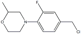 4-[4-(chloromethyl)-2-fluorophenyl]-2-methylmorpholine Struktur