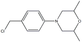 4-[4-(chloromethyl)phenyl]-2,6-dimethylmorpholine Struktur