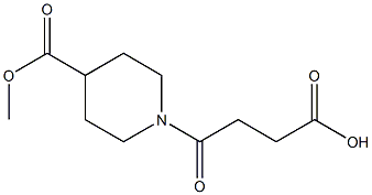 4-[4-(methoxycarbonyl)piperidin-1-yl]-4-oxobutanoic acid Struktur