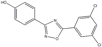 4-[5-(3,5-dichlorophenyl)-1,2,4-oxadiazol-3-yl]phenol Struktur