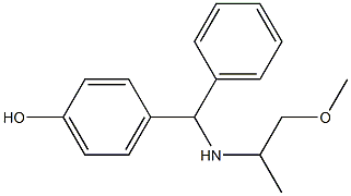 4-{[(1-methoxypropan-2-yl)amino](phenyl)methyl}phenol Struktur