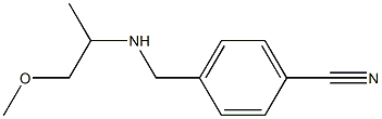 4-{[(1-methoxypropan-2-yl)amino]methyl}benzonitrile Struktur