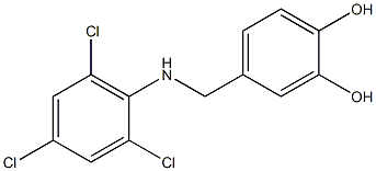 4-{[(2,4,6-trichlorophenyl)amino]methyl}benzene-1,2-diol Struktur