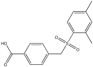 4-{[(2,4-dimethylbenzene)sulfonyl]methyl}benzoic acid Struktur