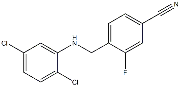 4-{[(2,5-dichlorophenyl)amino]methyl}-3-fluorobenzonitrile Struktur