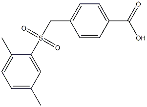 4-{[(2,5-dimethylbenzene)sulfonyl]methyl}benzoic acid Struktur