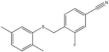 4-{[(2,5-dimethylphenyl)sulfanyl]methyl}-3-fluorobenzonitrile Struktur