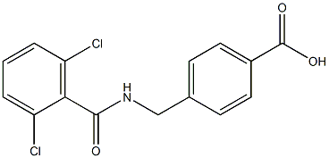 4-{[(2,6-dichlorophenyl)formamido]methyl}benzoic acid Struktur