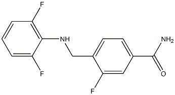 4-{[(2,6-difluorophenyl)amino]methyl}-3-fluorobenzamide Struktur