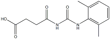 4-{[(2,6-dimethylphenyl)carbamoyl]amino}-4-oxobutanoic acid Struktur