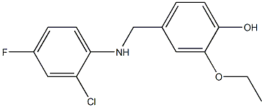 4-{[(2-chloro-4-fluorophenyl)amino]methyl}-2-ethoxyphenol Struktur