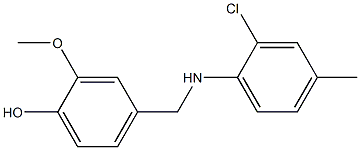 4-{[(2-chloro-4-methylphenyl)amino]methyl}-2-methoxyphenol Struktur