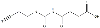 4-{[(2-cyanoethyl)(methyl)carbamoyl]amino}-4-oxobutanoic acid Struktur