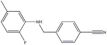 4-{[(2-fluoro-5-methylphenyl)amino]methyl}benzonitrile Struktur