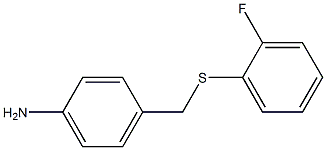 4-{[(2-fluorophenyl)sulfanyl]methyl}aniline Struktur