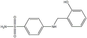 4-{[(2-hydroxyphenyl)methyl]amino}benzene-1-sulfonamide Struktur