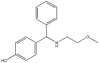 4-{[(2-methoxyethyl)amino](phenyl)methyl}phenol Struktur