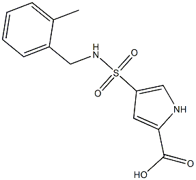 4-{[(2-methylbenzyl)amino]sulfonyl}-1H-pyrrole-2-carboxylic acid Struktur