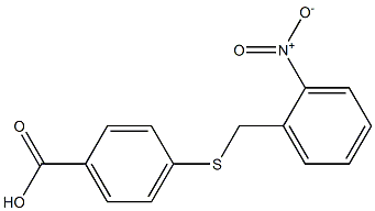 4-{[(2-nitrophenyl)methyl]sulfanyl}benzoic acid Struktur