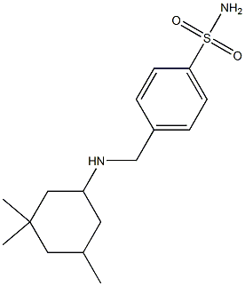 4-{[(3,3,5-trimethylcyclohexyl)amino]methyl}benzene-1-sulfonamide Struktur