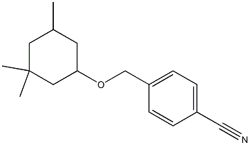 4-{[(3,3,5-trimethylcyclohexyl)oxy]methyl}benzonitrile Struktur