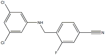 4-{[(3,5-dichlorophenyl)amino]methyl}-3-fluorobenzonitrile Struktur