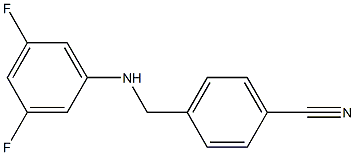 4-{[(3,5-difluorophenyl)amino]methyl}benzonitrile Struktur