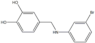 4-{[(3-bromophenyl)amino]methyl}benzene-1,2-diol Struktur