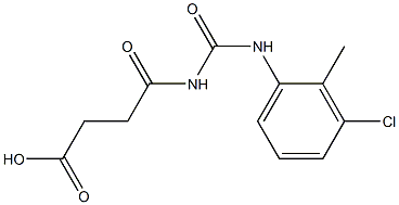 4-{[(3-chloro-2-methylphenyl)carbamoyl]amino}-4-oxobutanoic acid Struktur