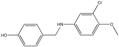 4-{[(3-chloro-4-methoxyphenyl)amino]methyl}phenol Struktur