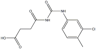 4-{[(3-chloro-4-methylphenyl)carbamoyl]amino}-4-oxobutanoic acid Struktur