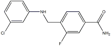 4-{[(3-chlorophenyl)amino]methyl}-3-fluorobenzamide Struktur