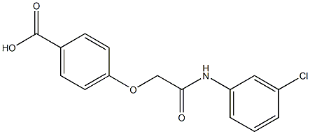 4-{[(3-chlorophenyl)carbamoyl]methoxy}benzoic acid Struktur