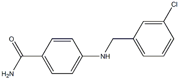 4-{[(3-chlorophenyl)methyl]amino}benzamide Struktur