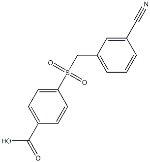 4-{[(3-cyanophenyl)methane]sulfonyl}benzoic acid Struktur