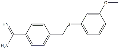 4-{[(3-methoxyphenyl)sulfanyl]methyl}benzene-1-carboximidamide Struktur