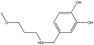 4-{[(3-methoxypropyl)amino]methyl}benzene-1,2-diol Struktur