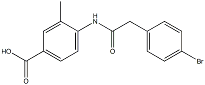 4-{[(4-bromophenyl)acetyl]amino}-3-methylbenzoic acid Struktur