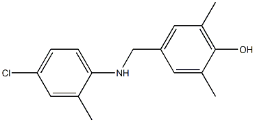 4-{[(4-chloro-2-methylphenyl)amino]methyl}-2,6-dimethylphenol Struktur