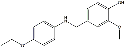 4-{[(4-ethoxyphenyl)amino]methyl}-2-methoxyphenol Struktur