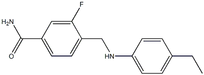 4-{[(4-ethylphenyl)amino]methyl}-3-fluorobenzamide Struktur