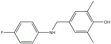 4-{[(4-fluorophenyl)amino]methyl}-2,6-dimethylphenol Struktur