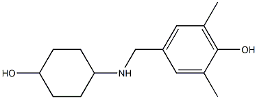 4-{[(4-hydroxycyclohexyl)amino]methyl}-2,6-dimethylphenol Struktur