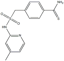 4-{[(4-methylpyridin-2-yl)sulfamoyl]methyl}benzene-1-carbothioamide Struktur