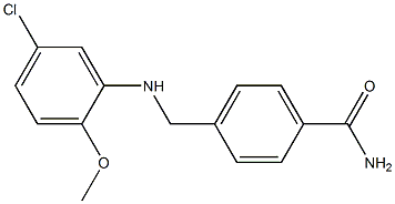 4-{[(5-chloro-2-methoxyphenyl)amino]methyl}benzamide Struktur