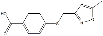 4-{[(5-methyl-1,2-oxazol-3-yl)methyl]sulfanyl}benzoic acid Struktur