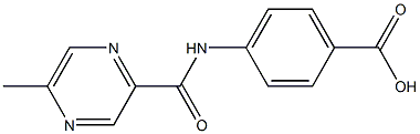 4-{[(5-methylpyrazin-2-yl)carbonyl]amino}benzoic acid Struktur